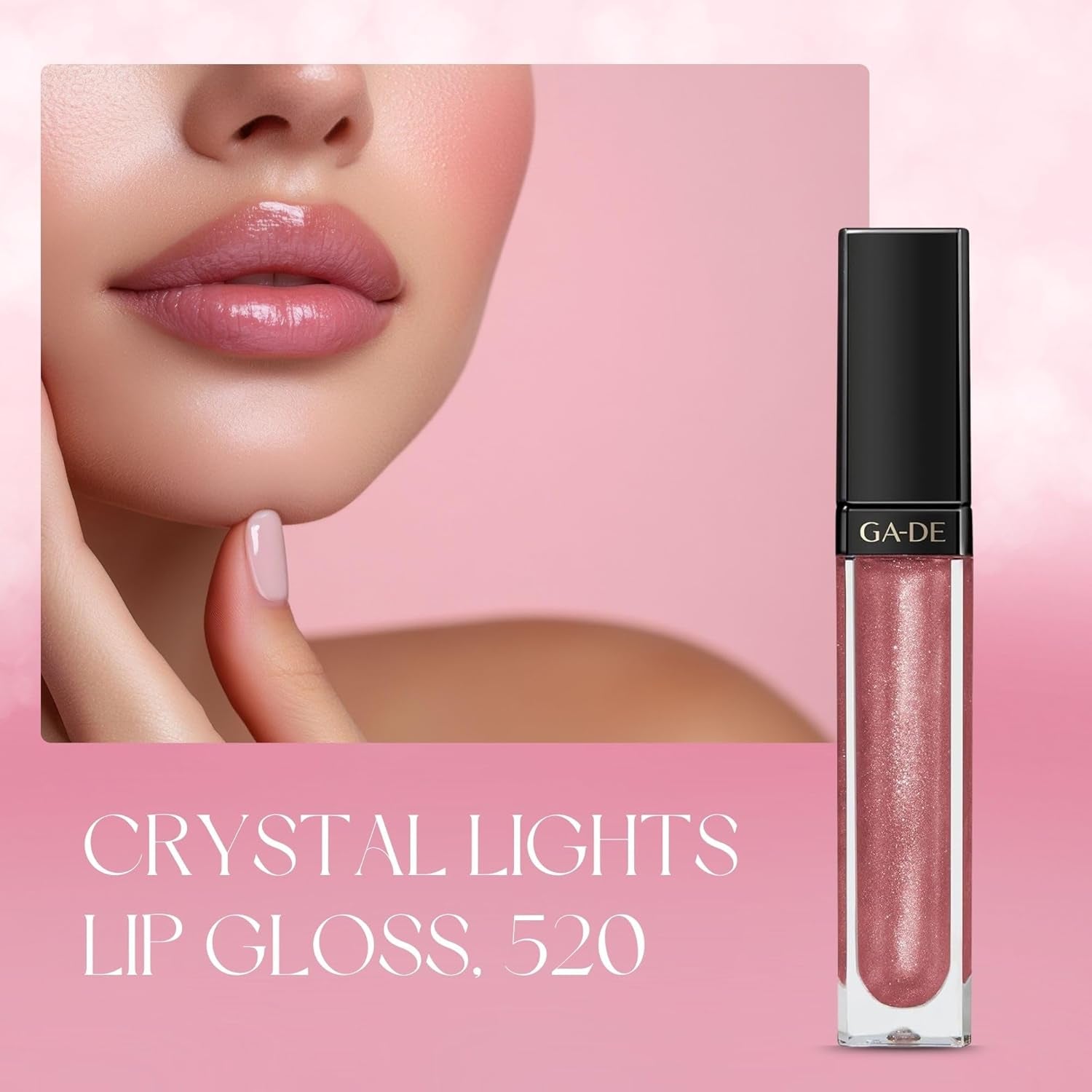 GA-DE Crystal Lights Lip Gloss 520 Rose Diamond