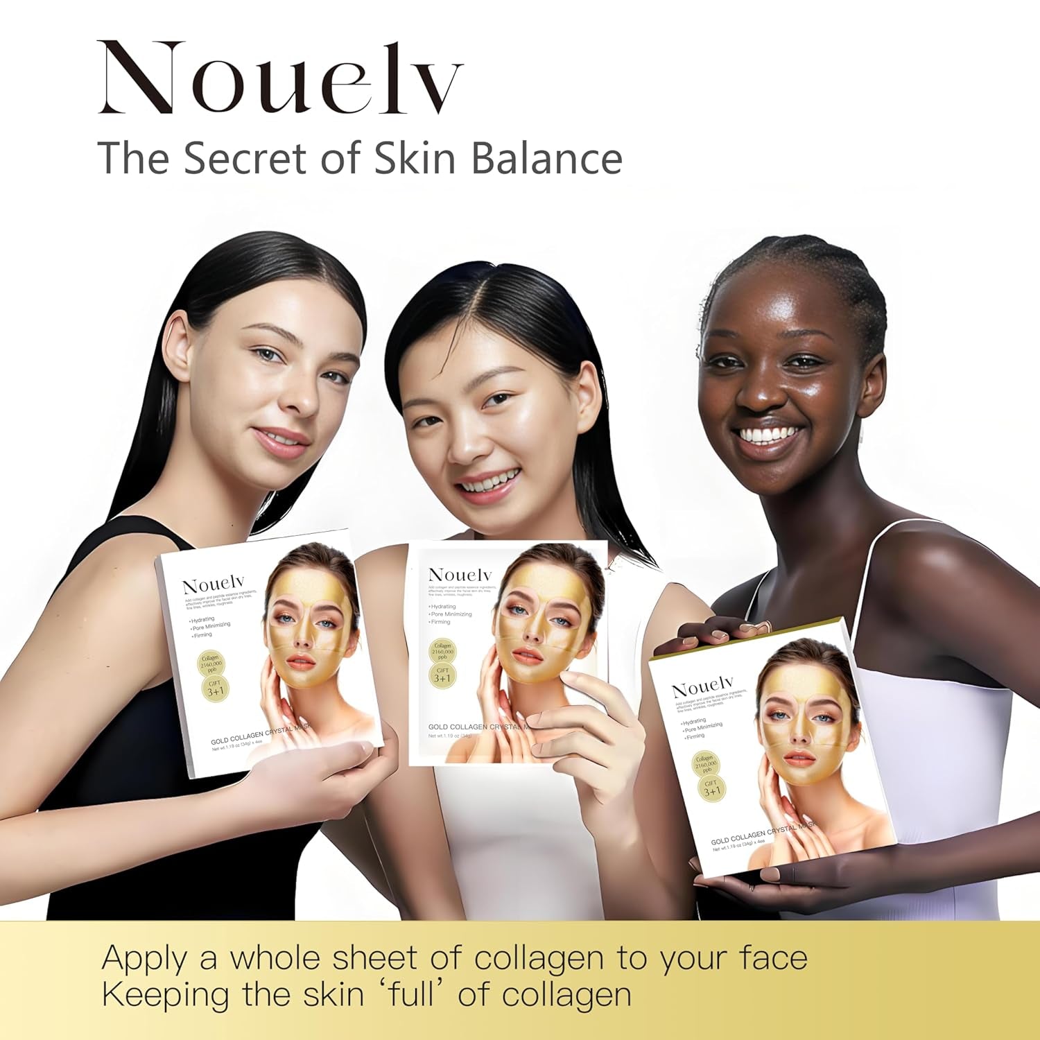 Nouelv 24K Gold Hydrating Bio Collagen Face Mask