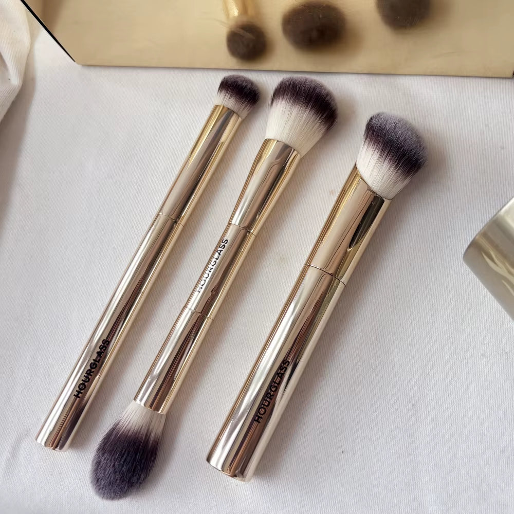 Hourglass Complexion Essentials Gold Dragon Foundation Concealer Highlight Blush Cosmetic Brush Kit